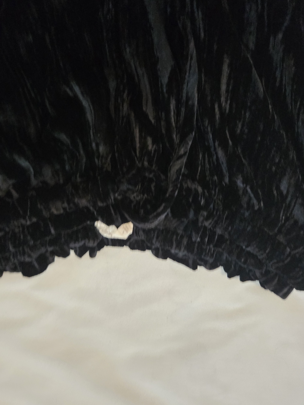 Mystree Black Velvet Wide Leg Cargo Pants